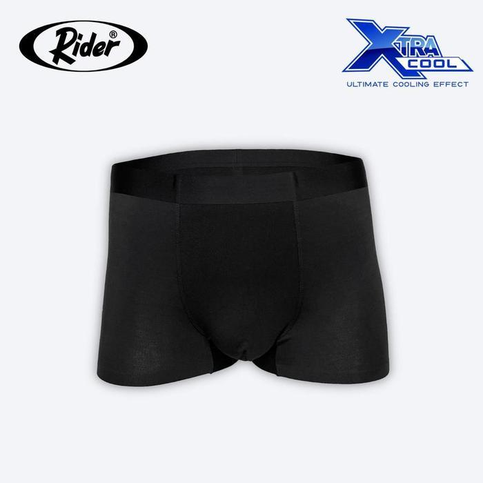 Rider Xtracool Brief Boxer Pria Seamless Modal Spandex Xtracool R803B - Hitam, L Brief Seamless Moda