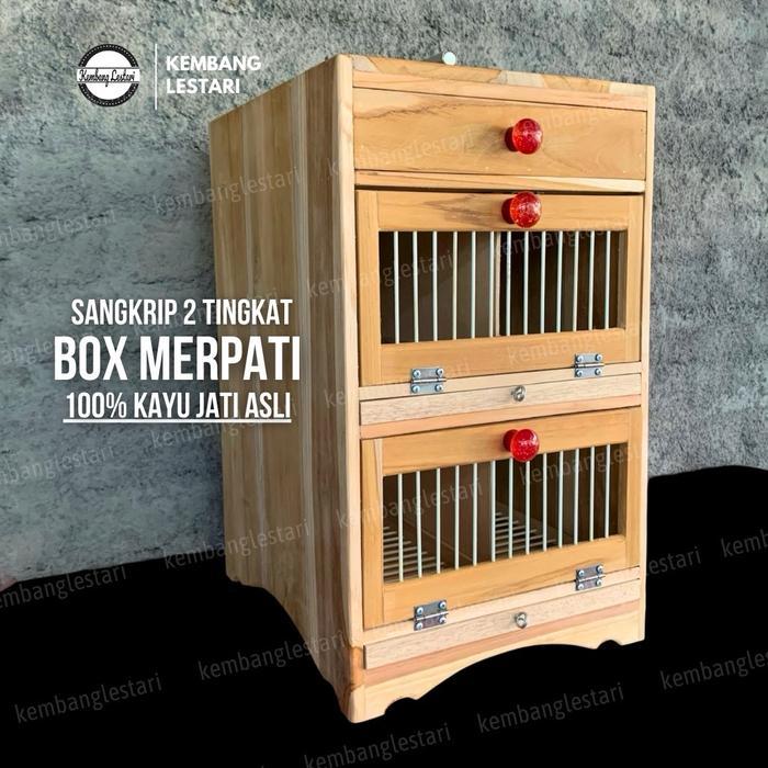 TERLARIS BOX KAYU SANGKAR KANDANG MERPATI BOK TAS BURUNG KAYU JATI READY STOCK