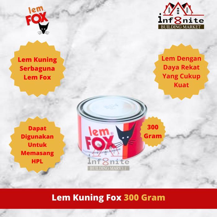 Lem Kuning FOX Lem Serbaguna Lem Hpl Sepatu Lem Aibon FOX 300 Gram