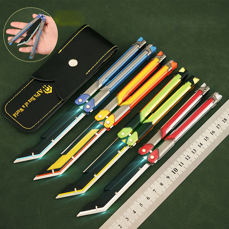 Valorant Game Merch Craft Toy, 20 Cm (7.8 Inches), Foldable RGX Butterfly Knife, Zinc Alloy Metal,