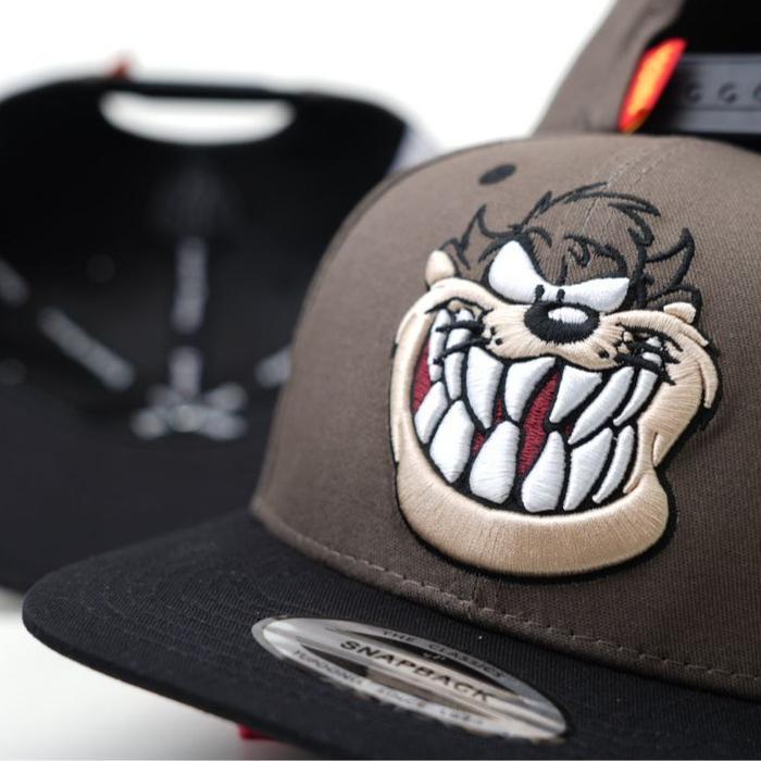 Snapback Import Topi Snapback Baseball Bordir Timbul Cokelat Adjustable All Size Import Tazmania Bas
