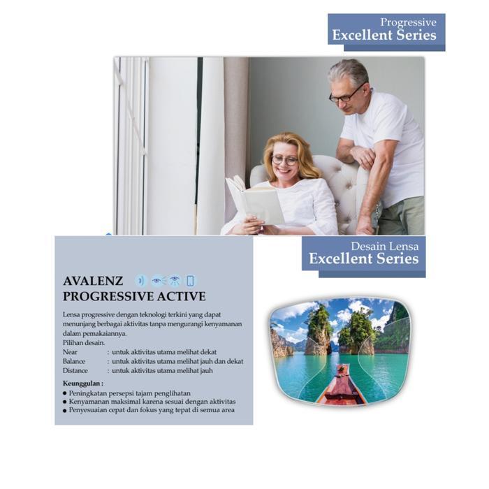 Lensa Kacamata Progresif Avalenz Active Photochromic Grey - Blue Optimix, 1.67 UV420