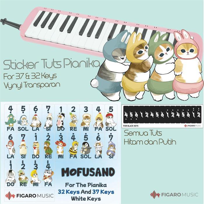 Stiker Pianika 37 Keys, 32 Keys MOFUSAND - Sticker Tuts Pianika Melodica MOFUSAND