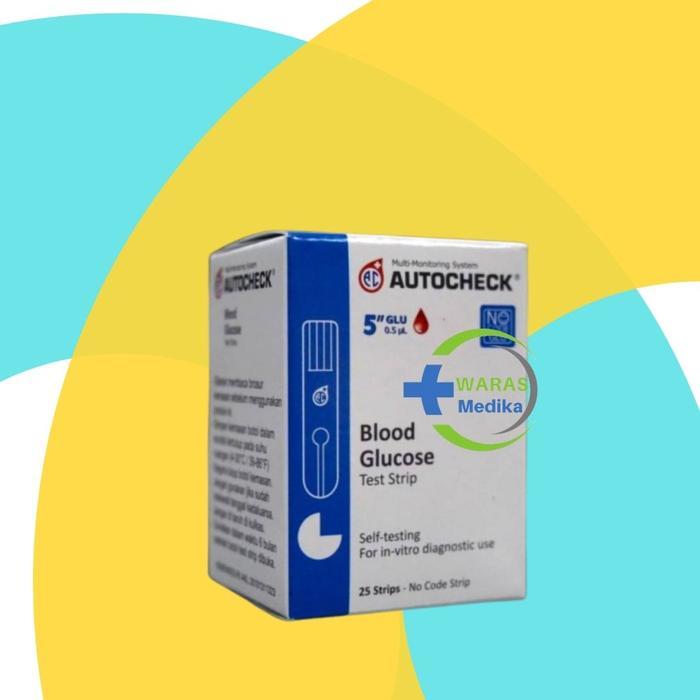 AUTOCHECK GLUCOSE STIK STRIP GULA DARAH CEK TES AUTO CHECK TEST REFILL