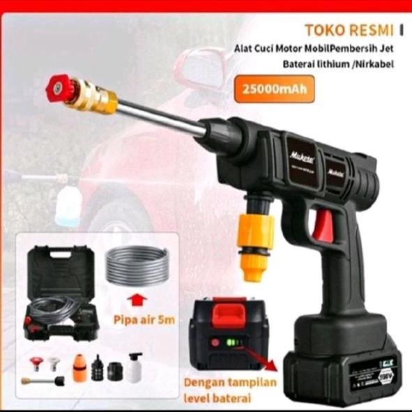 Decker jet cleaner tekanan tinggi, jet cleaner mini portable, mini portable cuci mobil motor, cuci