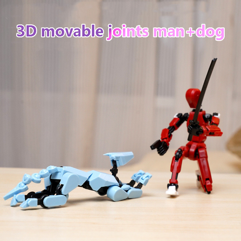 3D Multi-Jointed Movable Shapeshift Robot Joint Dog Creative Printed Mannequin Dummy Action Model