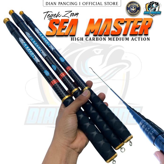 Joran Tegek Zoom Hong Sheng Seamaster Carbon Pole Ukuran 360 250 450 Lengkap Bisa Cod