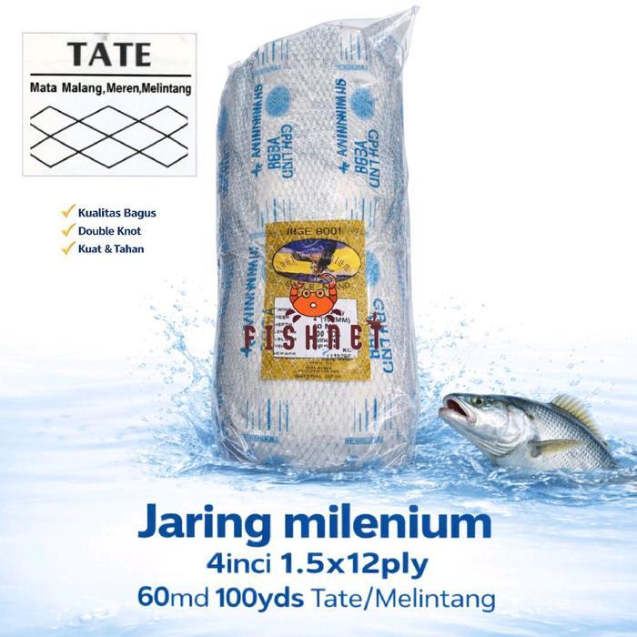 Jaring Milenium/Jaring Ply/Jaring Pintal / 4Inci Ply12 60Md 100Yds Tate