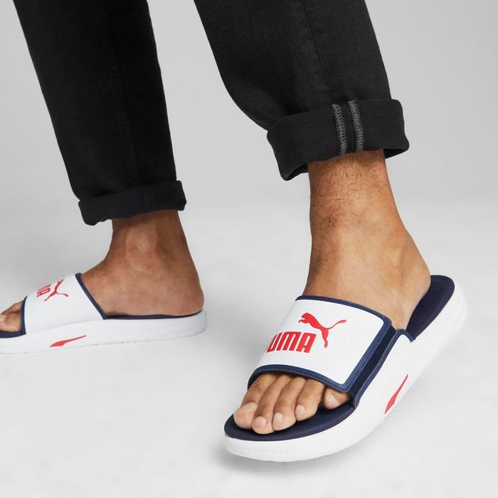 Puma Sandal Pria Softride Puma White-For All Time Red-Puma Navy