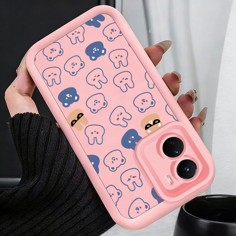 Casing Hp untuk VIVO Y16 Y35 4G Y35 5G Y56 5G Case Little bunny fully stamped Kasing silikon Cesing 