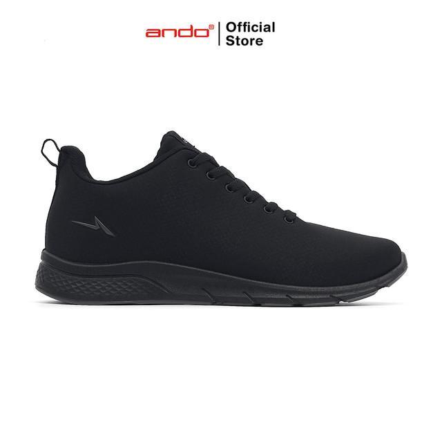 Ando Sepatu Sneakers Ravi Pria - Hitam/Hitam 40