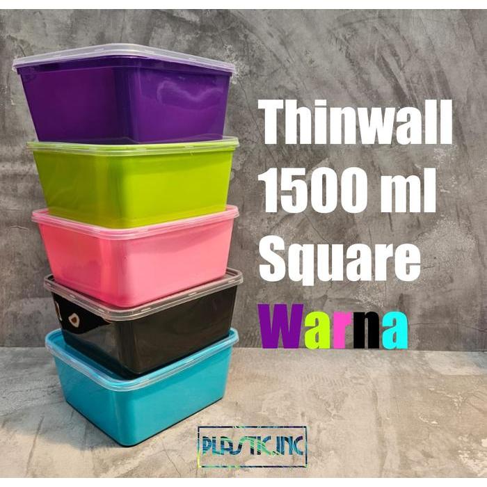 Thinwall 1500 ml Warna/Box Kotak Plastik/Kotak Plastik/Thinwall 1500ml