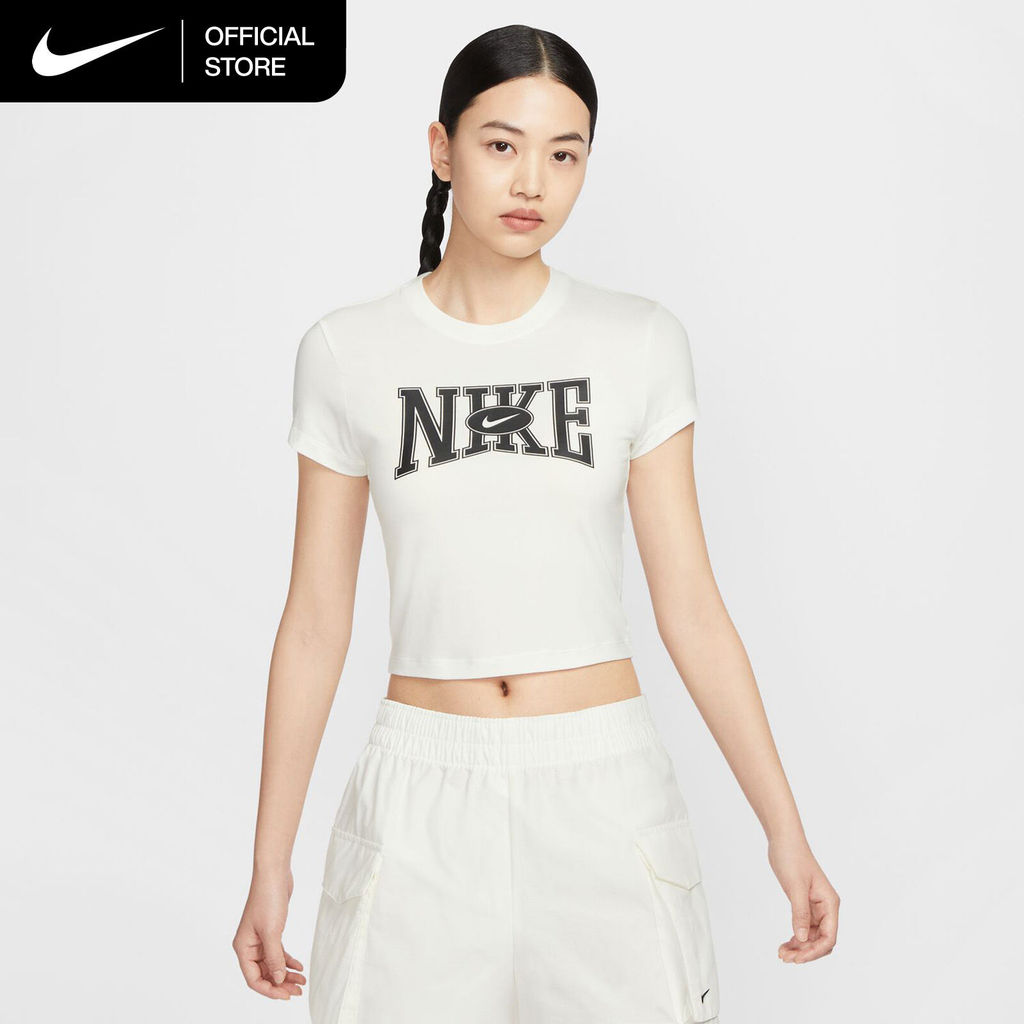 Nike Women's Sportswear Slim Cropped T-Shirt - Sail [HQ1710-133]