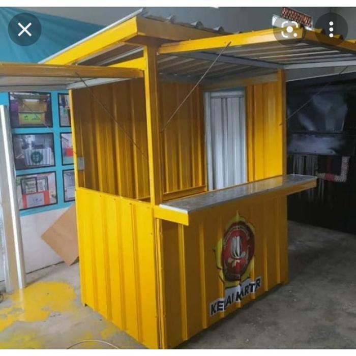 booth container custom gerobak jualan kekinian - P150xL150xT200