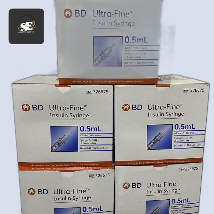 ` BD Ultra Fine Insulin Syringe 0,5 ML 1 Box (100 pcs)