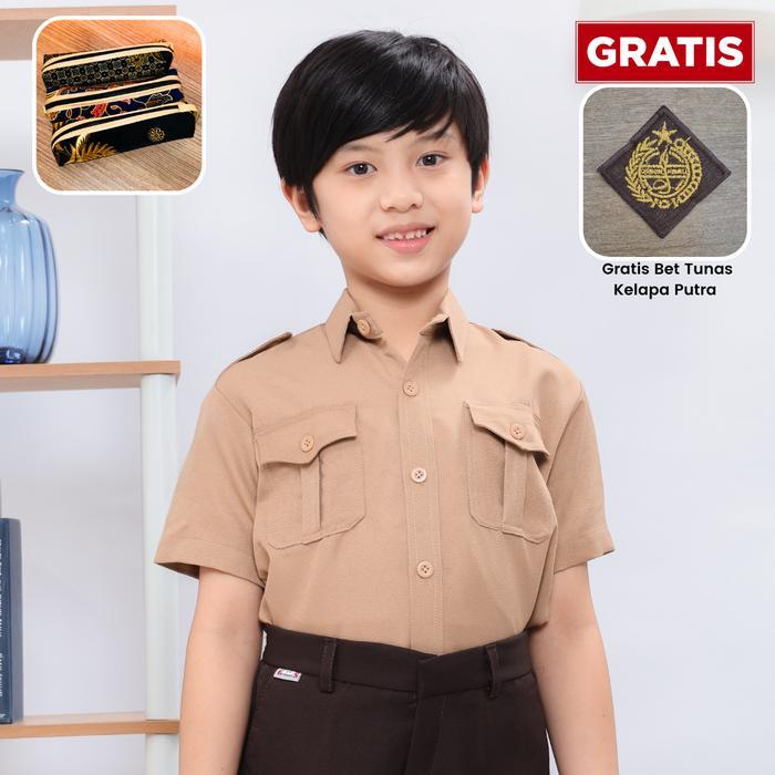 Pramuka Penggalang SMP Baju Pramuka Penggalang Lengan Pendek Bahan Laricci Ukuran 11-20 SD SMP SMA B