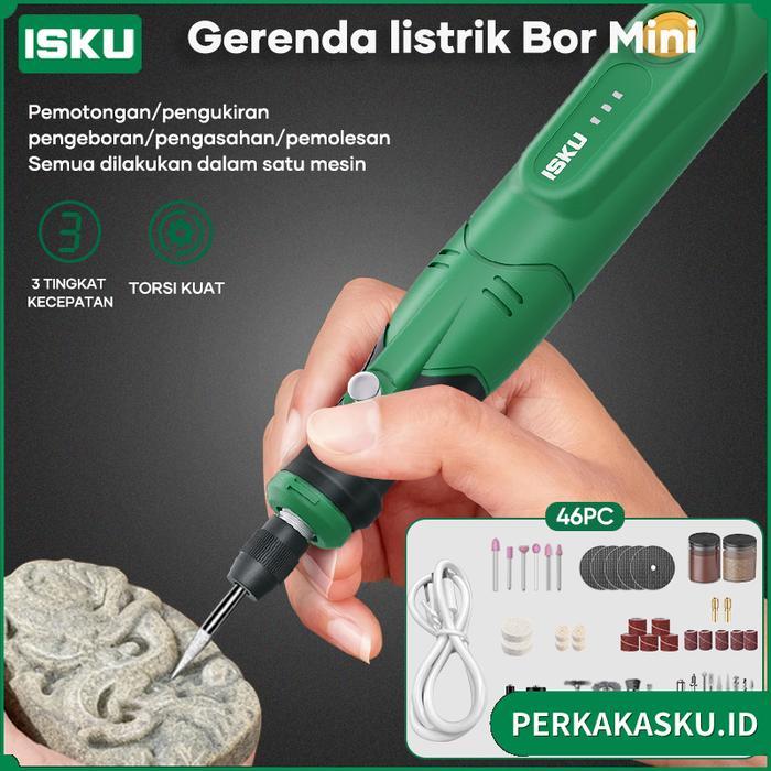 Makita Indotools - Mini Gerinda Listrik Bor 3 Speed 46Pc Set Mini Grinder Torsi Kuat Untuk Ukir