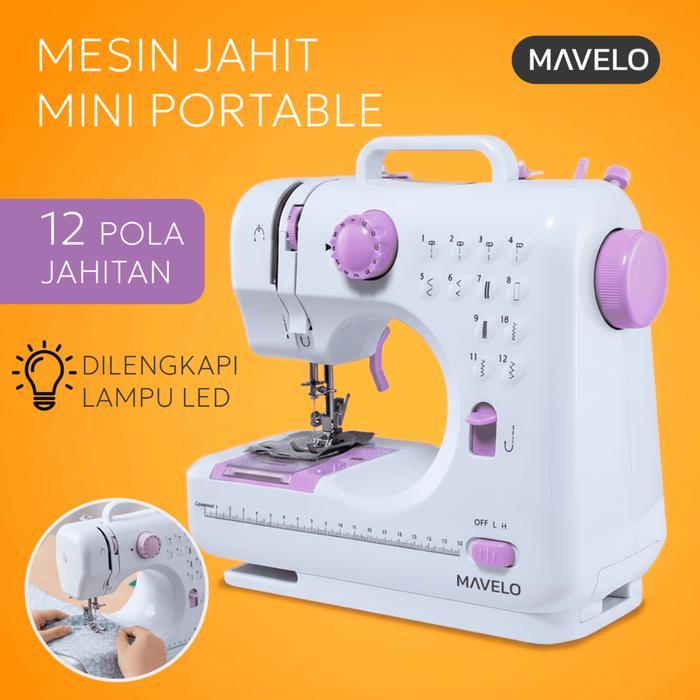 Mesin Jahit Mini Portable Untuk Pemula Baterai Lengkap Obras Lubang Kancing Terbaru 