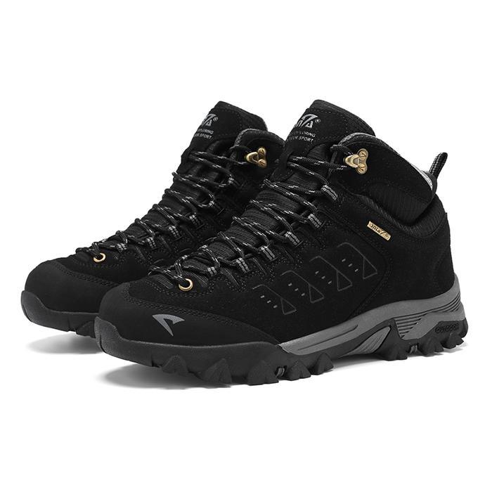 Eiger - Sepatu Gunung Pria 506 Black Grey Hiking Shoes Trekking Climbing Pendaki Uniseks Pria Wanita