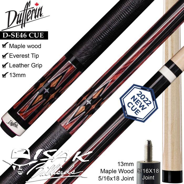 DUFFERIN D-SE46 POOL CUE - CANADA MAPLE BILLIARD STICK STIK DUFERIN