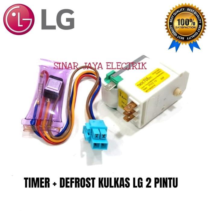 CUCI GUDANG TIMER DAN DEFROST BIMETAL KULKAS LG 2 PINTU 1 SET