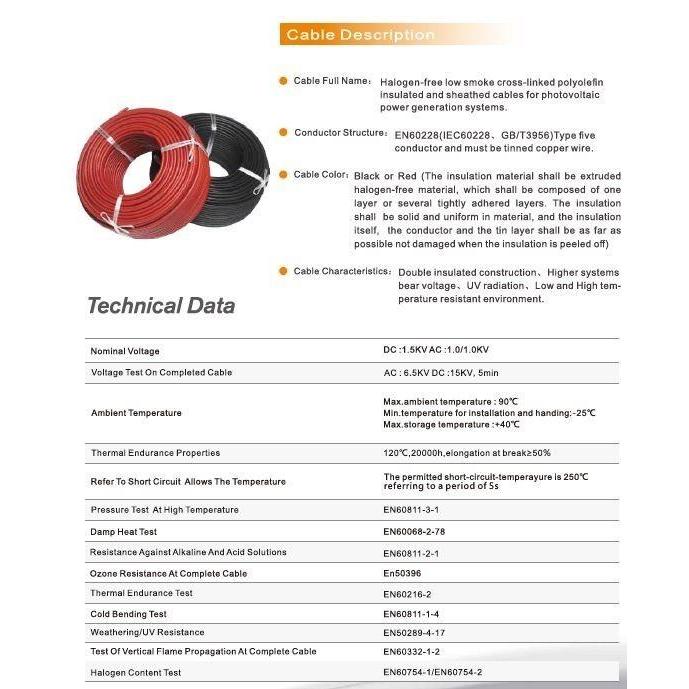 PRODUK TERBATAS Solar PV Cable PV1-F 6 mm 1x6 mm UV Resistance Kabel PLTS