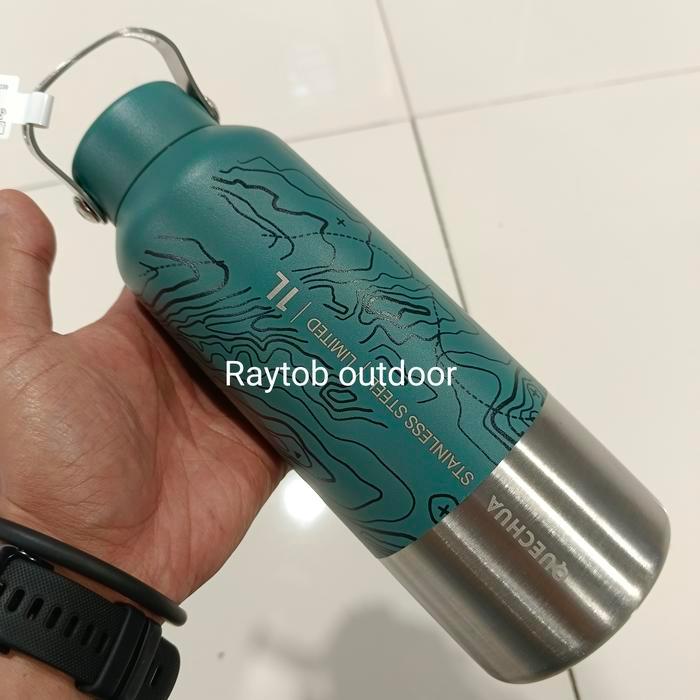 Botol Minum Stainless Steel Hiking Flask Screw Cap Mh100 1L Blue Ltd