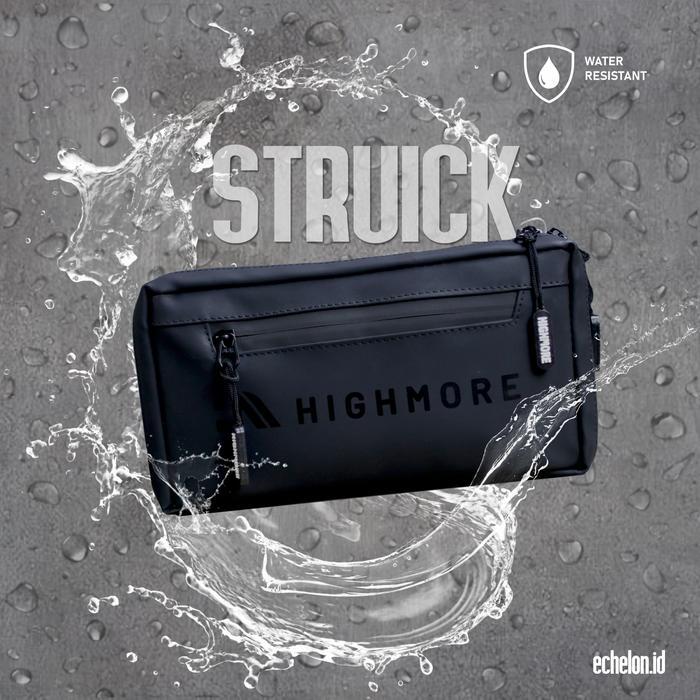 HIGHMORE STRUICK Selempang Tas HIGHMORE STRUICK - Tas Selempang Bimo Waterproof Hitam Pria Elegan Sl
