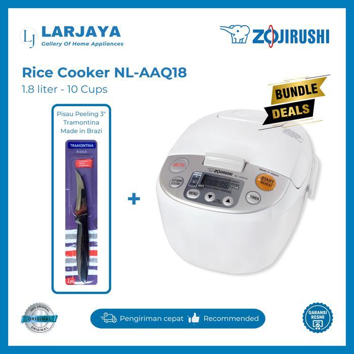 Rice Cooker Zojirushi 1.8 Liter  NL-AAQ18 | 10 Cups Made in Japan - BUNDLING PISAU