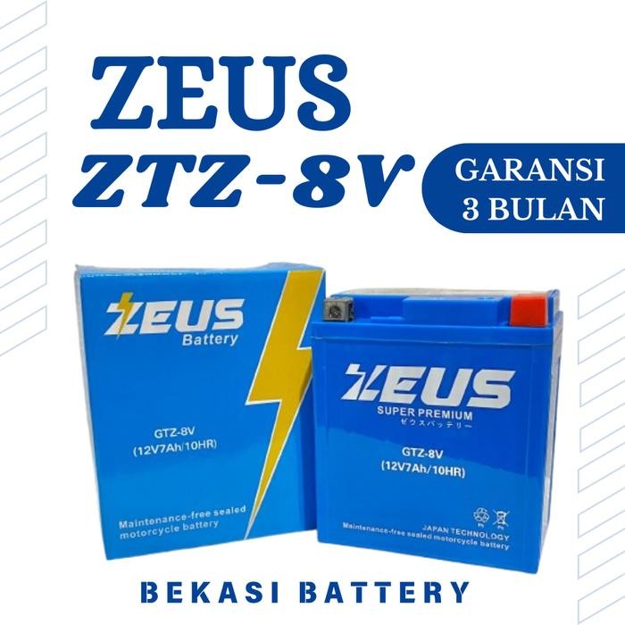 Aki Motor Piaggio Gilera Gtz8V/Ztz-8V Aki Gel Aki Mf Aki Kering Zeus