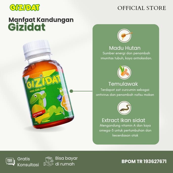

Mamiseler45 - Gizidat Madu 130Ml - Penambah Nafsu Makan Anak