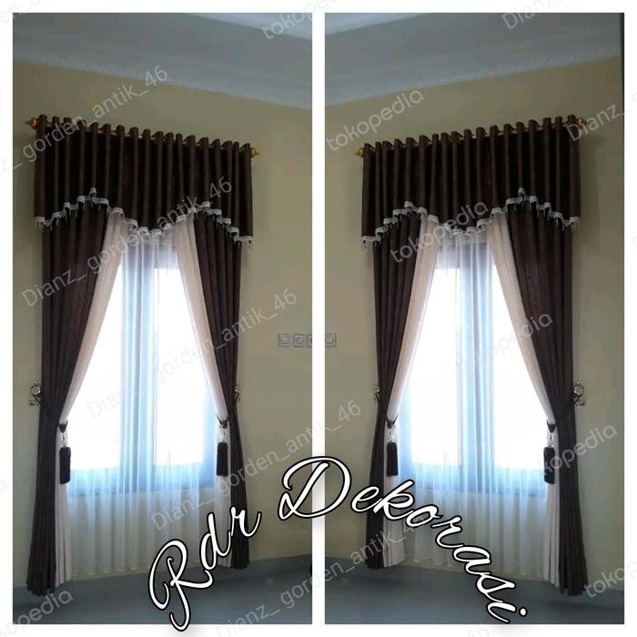 Satu Set Gorden Poni Nimalis Tirai Jendela Pintu Kamar