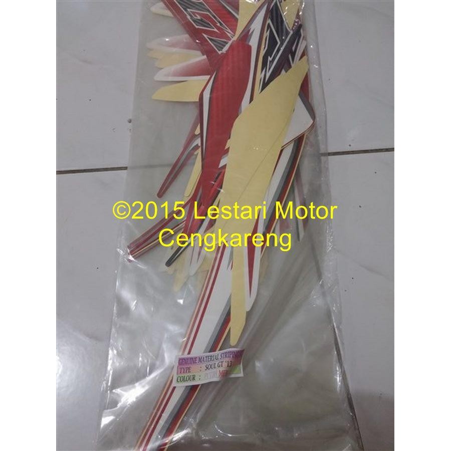 TERMURAH Stiker Motor / Stripping body Soul GT 2013 Merah