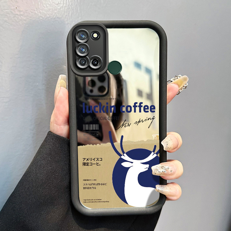Casing Hp Realme 7i Realme C17 Case Casing pola kopi Kesing HP Cesing cermin Kasing Silikon Softcase