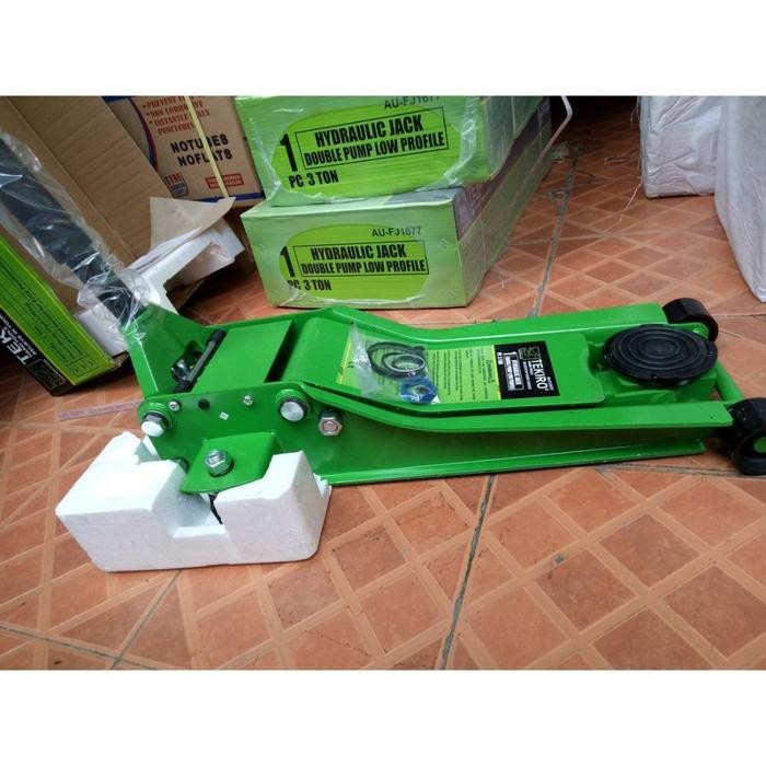 TEKIRO DONGKRAK BUAYA PENDEK CEPER 3 TON DOUBLE HYDRAULIC JACK ORI
