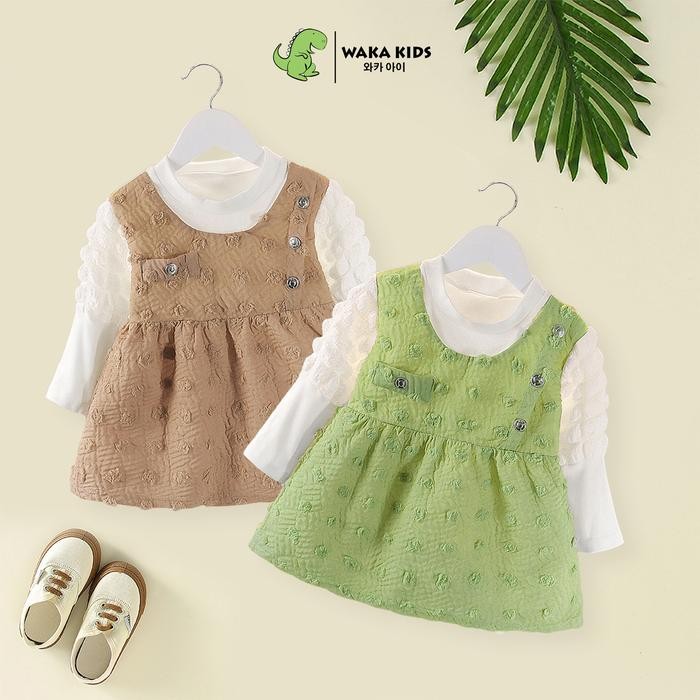 Sale Dress Bayi Anak Perempuan Lengan Panjang Rubiah Korean Dress 4302