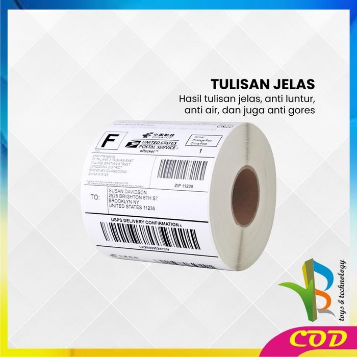 

Pilihan- [Cod] Rb A72 Label Sticker Thermal 100X150 Mm Isi 500 Lembar / Kertas Stiker