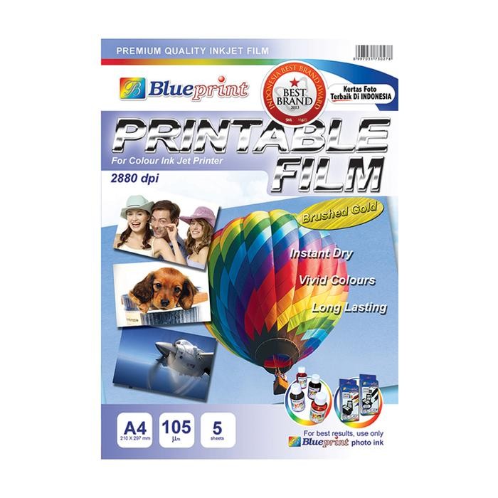 

Pilihan- Blueprint Brushed Gold Printable Film A4