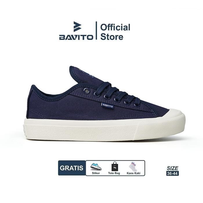 Sale Bavito 36-44 Prastana Low Navy - Sepatu Sneakers Casual