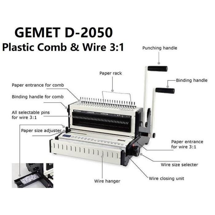 

MESIN JILID SPIRAL PLASTIK & KAWAT 3:1, F4, GEMET D-2050