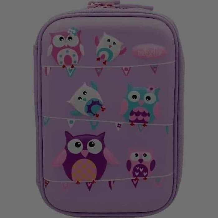 

TEMPAT PENSIL ANAK WIGGLE OWL/ PENCIL CASE DOUBLE ZIPPER/ HARD CASE
