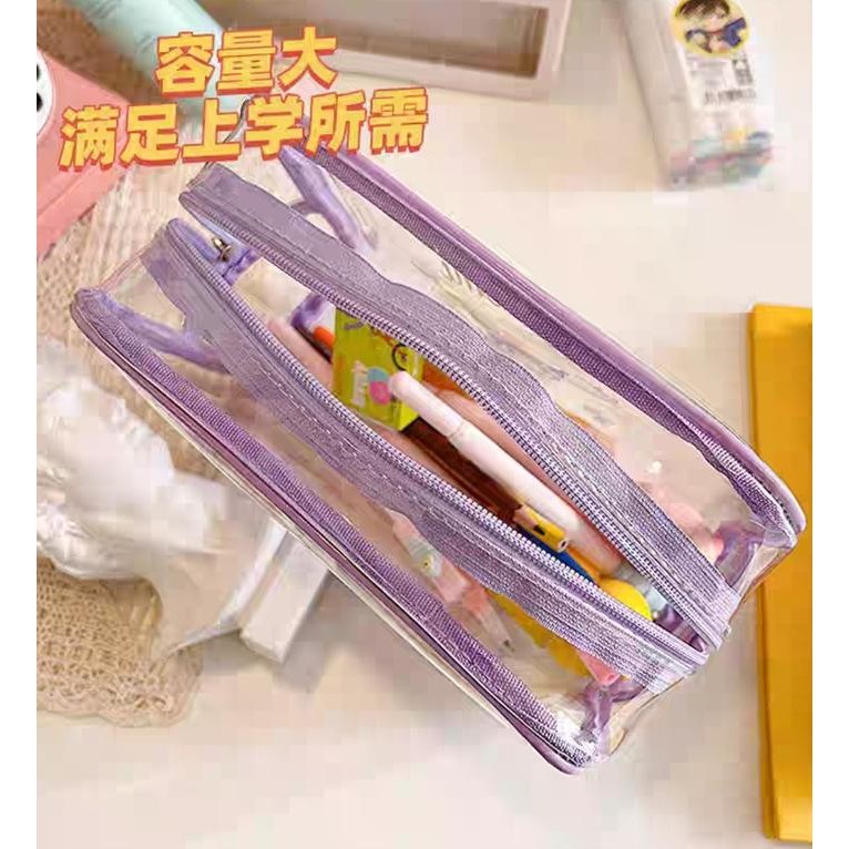 

POUCH COSMETIC/PENSIL/TOILETRIES BAG SANRIO TRANSPARANT