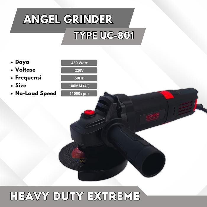 Mesin Gerinda Uchiha Type 802 Variable Speed Angle Grinder Gurinda