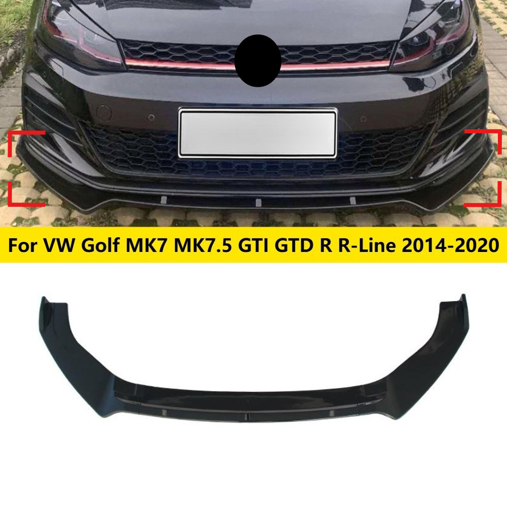 IMPORT FOR VW GOLF MK7 MK7.5 GTI GTD R R-LINE 2014-2020 FRONT BUMPER LIP SPOILER DIFFUSER PROTECTOR