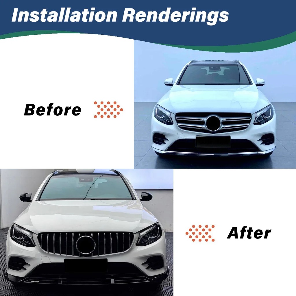 IMPORT FOR MERCEDES BENZ GLC X253 C253 COUPE GLC200 GLC260 GLC300 2016-2019 FRONT BUMPER SPOILER LIP