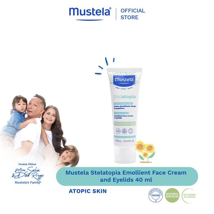Terbaik Mustela Stelatopia Emollient Cream Face 40 Ml - Krim Wajah Bayi 40Ml 100% Ori