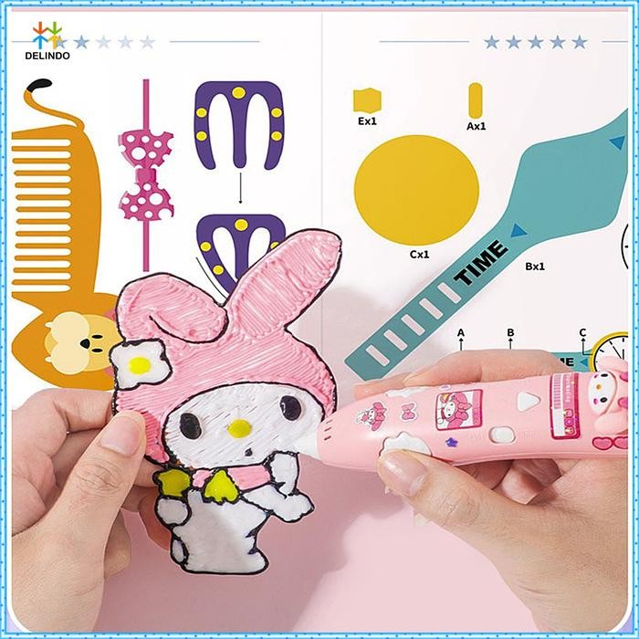

Wireless 3D Pen Sanrio Edition Pulpen 3 Dimensi Mainan Anak Diy