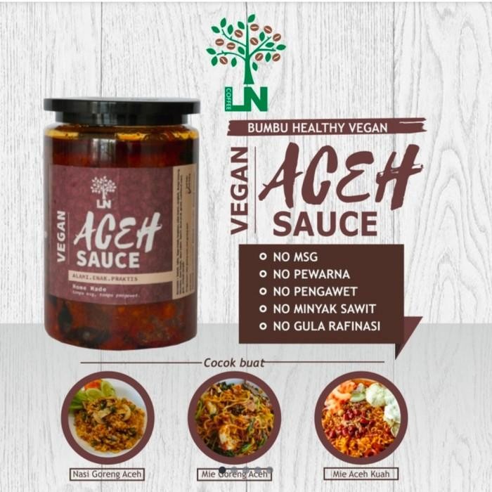 

Stok Baru Premium Vegan Mie Aceh Sauce / Bumbu Aceh Instant Sehat netto 250 gr
