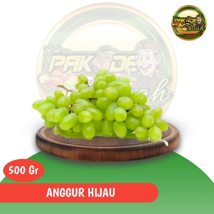 Pilihan- Anggur Hijau Australia Tanpa Biji / Manis Segar / Buah Segar / 500Gram