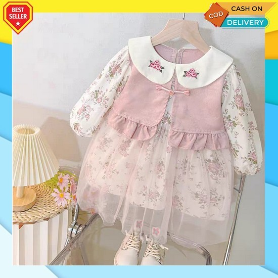 Dress Anak Perempuan 3 4 Tahun 2 Umur 1 Lucu 6 7 Cewek 5 9 12 Thn 8 Gaun Ultah Rapunzel Maxi Princes